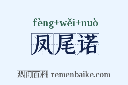 凤尾诺是什么意思的图片